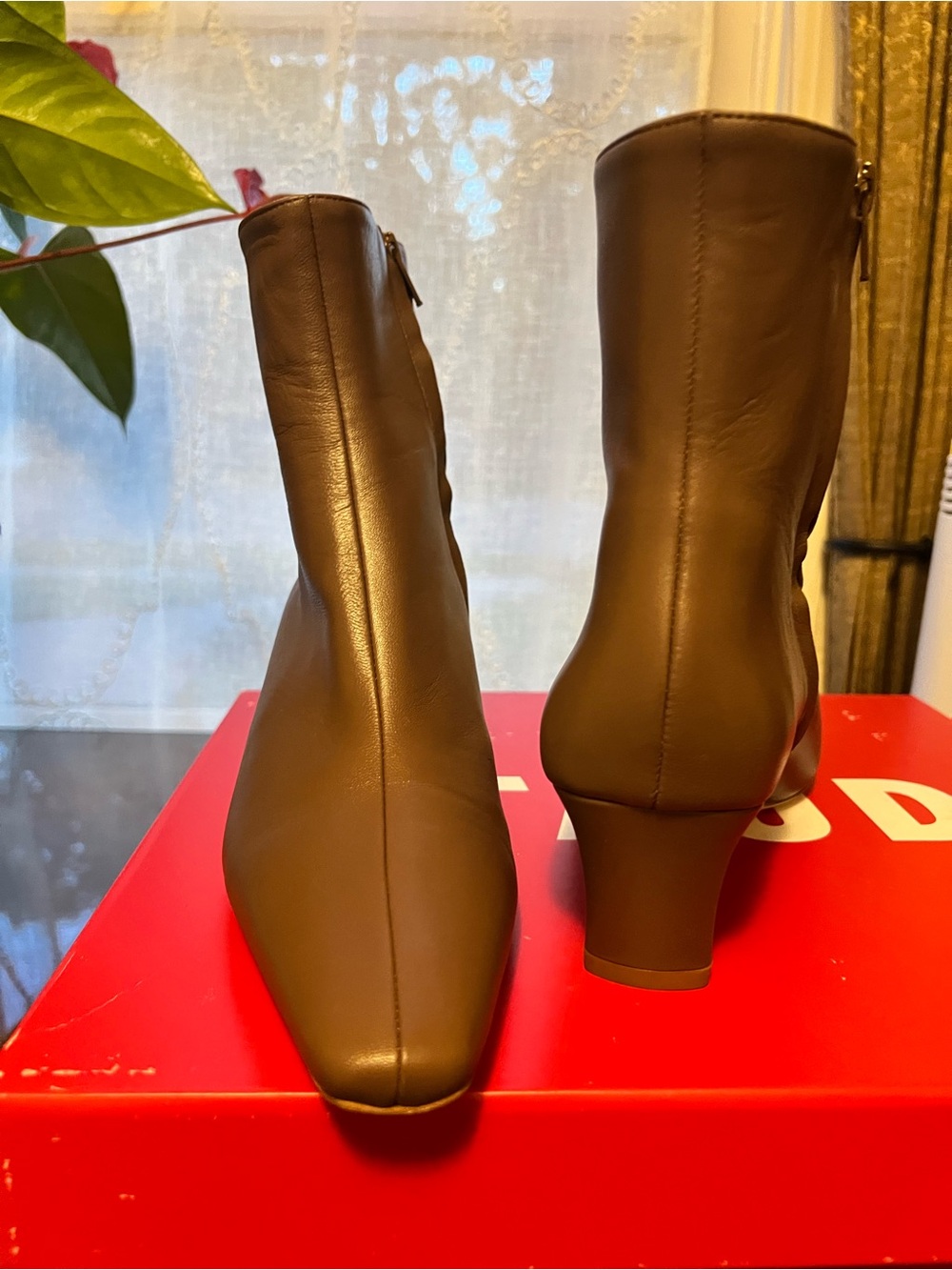 STAUD Wally Brown Leather Boots